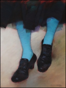 passacaille black shoes 
and blue stockings  30·40
£450